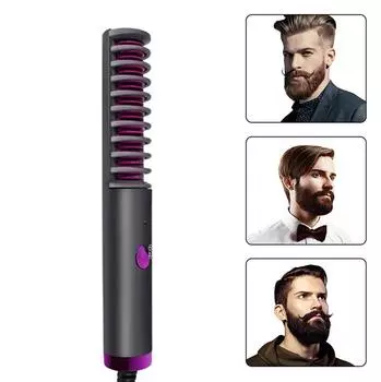 Расчёска электрическая для укладки волос головы и лица UK Plug чёрный