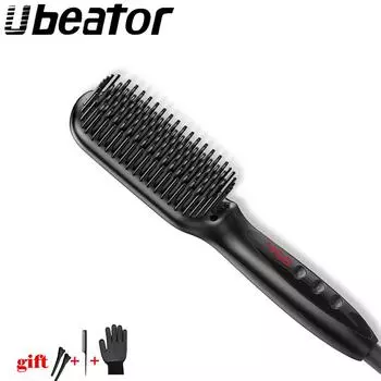 Расчёска электрическая для укладки волос головы и лица US Plug чёрный