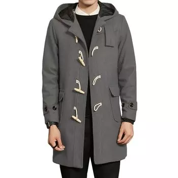 Rasha Long Duffle Cold and Large [FOMANSH] Мужское пальто, куртка, шапка, пальто, ветрозащитное, зимнее, размер, осень/зима серый