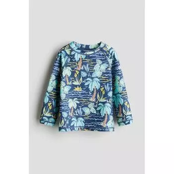 Рашгард HM UPF 50 темно-синий с рисунком 68Y