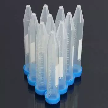 Расходные материалы Пластиковые 15 мл Прозрачные пробирки с винтовой крышкой Коническое дно Пластиковые бутылки Центрифужные пробирки синий