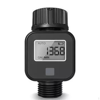 Расходомер воды с прозрачным экраном, стандартная резьба для шланга 3/4 для наружного газонного разбрызгивателя