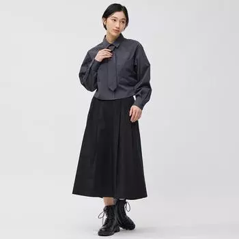 Расклешенная юбка миди GU by Uniqlo + стандартная длина E от 81,0 до 85,0 см