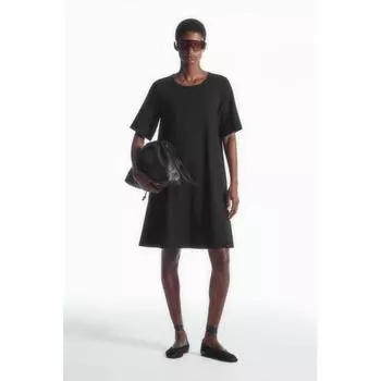 Cos Japan Flare Mini T shirT Dress Black/XS
