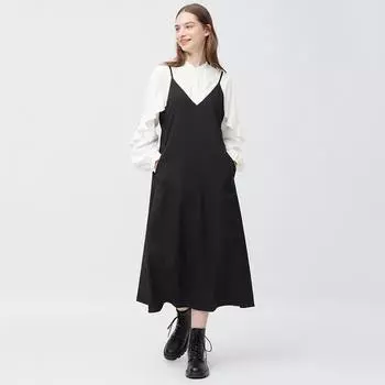 Расклешенное платье-бретелька GU by Uniqlo
