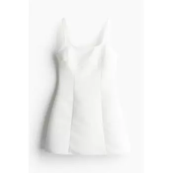 Расклешенное платье HM белое