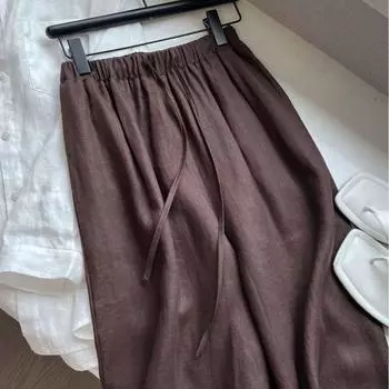 Расклешенные брюки с высокой талией, женские, свободного кроя, драпированные, утягивающие, повседневные, зауженные, прямые брюки, тонкий фасон XXXL