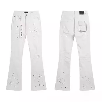 Расклешенные джинсы со швами для мужчин, брюки с напуском, уличные брюки, харадзюку, готика, клеш, панк, длинные брюки 30