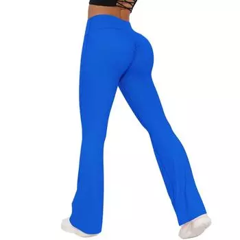 Расклешенные леггинсы, брюки для йоги Crossover с утягивающим эффектом, с высокой талией и широкими штанинами S