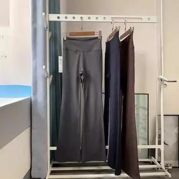 Расклешенные штаны для йоги с высокой талией для женщин в канадском стиле — эластичные, удобные, облегающие S