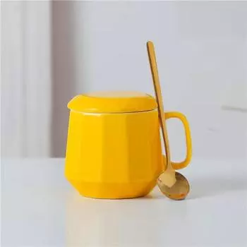 Раскрашенная в скандинавском стиле золотая кружка Кофейная чашка Сплошной цвет Керамическая чашка для воды Кофейная чашка Молочная чашка Чашка для завтрака