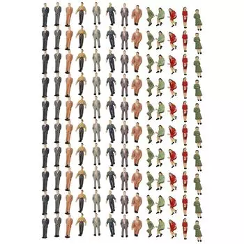 Раскрашенные фигурки Модель Люди Пластик 1 1/2 Дюйма 36 мм