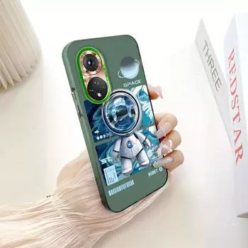 Раскрашенный узор, разноцветный, серебристый, двусторонний твердый корпус, противоударный противоударный чехол для телефона для Huawei Honor Infinix Tecno iPhone Infinix Smart 8 зелёный