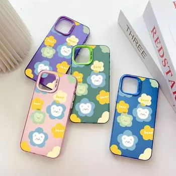 Раскрашенный узор, разноцветный, серебристый, двусторонний твердый корпус, противоударный противоударный чехол для телефона для Huawei Honor Infinix Tecno iPhone Honor 50 темно-розовый