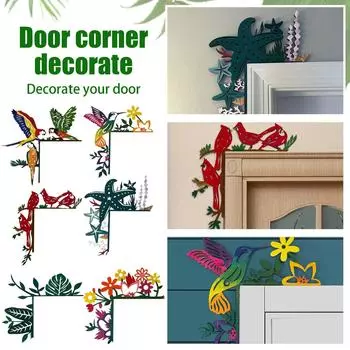 Раскрашенный вручную дверной топпер, украшение дверной рамы «Колибри», декор стен дверного топпера, можно разместить на двери, полке, каминной полке или подоконнике One Size