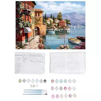 Раскрашивайте по номерам 15,7x19,7 дюймов акриловая краска предварительно напечатанный холст простые шаги давление номер