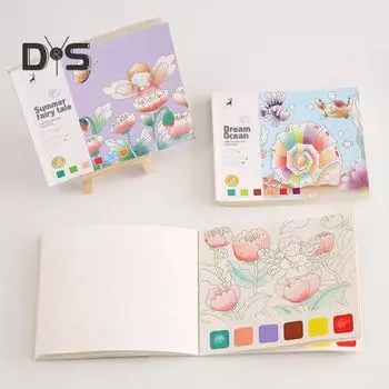 Раскраска акварелью для детей Малыши Карманная живопись без беспорядка Граффити Бумага Искусство Ремесла Набор для рисования с кисточками Краски для путешествий A