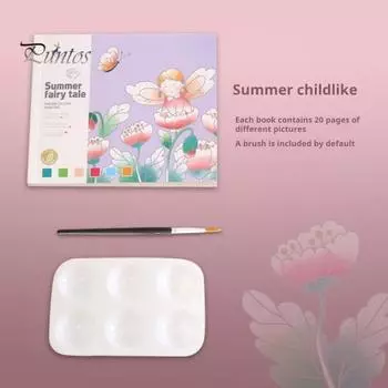 Раскраска акварелью для детей Малыши Карманная живопись без беспорядка Граффити Бумага Искусство Ремесла Набор для рисования с кисточками Краски для путешествий A
