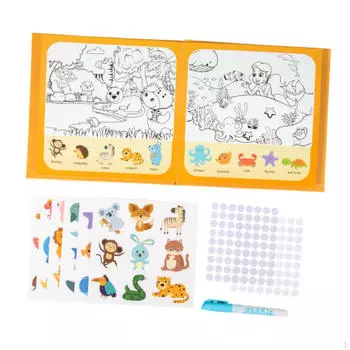 Раскраска Многоразовая наклейка Развивающая воображение Портативная игрушка для занятий Монтессори-обучением animal