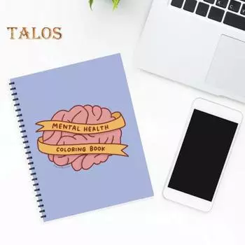 Раскраска психического здоровья Снятие стресса Уход за собой Вдохновляющие цитаты Цвет бумаги Предотвращение кровотечения Блокнот A