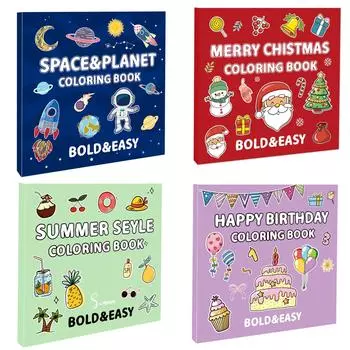 Раскраска Раскраска 40 Еда Фрукты Мультфильмы Каракули Дети Старше 4 Лет Раскраска One Size синий