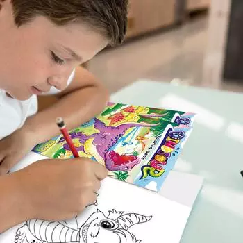 Раскраска с русалкой и динозавром 60 мультфильмов Просвещение 4-летняя детская раскраска. Без пигментов. 1 шт. One Size