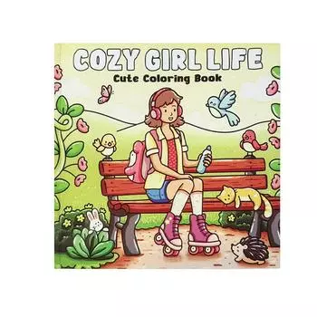 Раскраска с жуткими мультфильмами для подростков, веселое и расслабляющее творческое занятие в мягкой обложке One Size