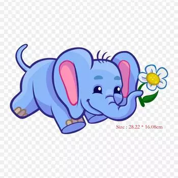 Раскраска со слоном, книжка-раскраска со слоном, термотрансферная печать, виниловые нашивки, наклейки для одежды, аппликации «сделай сам», моющиеся нашивки