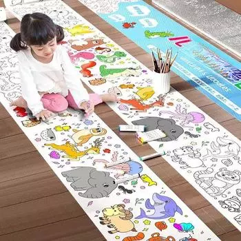 Раскраска-свиток граффити для детей Jumbo Kids для больших творений 0.9m Garden Fruits and Vegetables