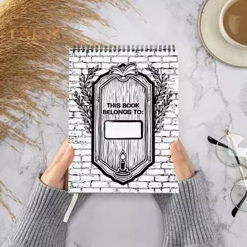 Раскраска «В ожидании ночи» Готика 30 перфорированных листов Драконы Кошки Цитаты Скрепленные спиралью Портативные бумажные листы плотностью 160 г/м2 Раскраска в картонной обертке чёрный