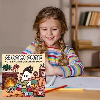 Раскраска «Жуткая милашка» для взрослых и подростков, раскраска «Хэллоуин» с граффити, детская раскраска «Жуткая милашка» в мягкой обложке