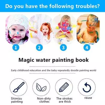Раскраски Игрушки для рисования Волшебные книги для рисования водой Игрушка для малышей Граффити Игрушки для творчества для детей Подарки