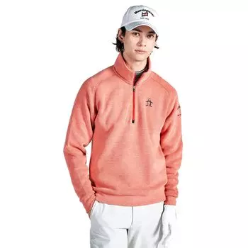 Раскрой и пошив Стандартная полумолния Влагопоглощающая Теплогенерирующая Мягкая Penguin Golf MG4FSW80M OR00 [Munsingwear] Мужская (оранжевый)