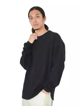 Раскрой и пошив свободного кроя с круглым вырезом термобелье ЧЕРНЫЙ L 11140117458 [BEAMS] мужской чёрный