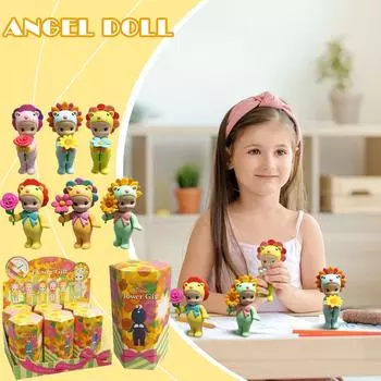 Раскройте таинственное царство ангела крылатой статуи ангела в коробке-сюрпризе (Набор из 6) One Size белый