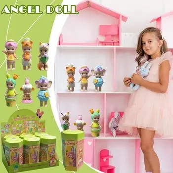 Раскройте таинственное царство ангела крылатой статуи ангела в коробке-сюрпризе (Набор из 6) One Size белый