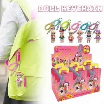 Раскройте таинственное царство ангела с крылатым ангелом статуя в коробке-сюрпризе кукла брелок коробка декоративная сумка брелок кулон (набор из 6 шт.) One Size белый