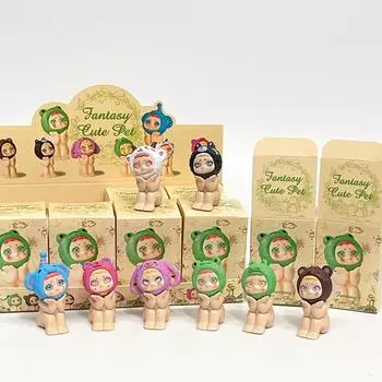 Раскройте таинственное царство ангела с крылатым ангелом статуя в коробке-сюрпризе кукла брелок коробка декоративная сумка брелок кулон (набор из 6 шт.) One Size