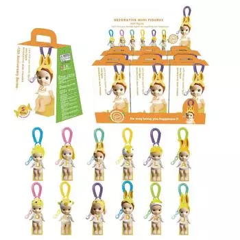 Раскройте таинственное царство ангела с крылатым ангелом статуя в коробке-сюрпризе кукла брелок коробка декоративная сумка брелок кулон (набор из 6 шт.) One Size белый