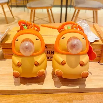 Распаковка мультфильм брелок сумка аксессуары животное кулон силиконовый капибара брелок автомобиль декор Capybara