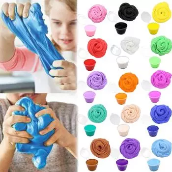 Распакуйте грязь из поке, сверхлегкую хлопковую грязь, цветную грязь своими руками, грязь из снежинок, мягкую грязь, детские игрушки One Size чёрный