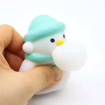 Распакуйте игрушку Санта-Клауса, выпускающую эмоции, расстегнутую, безопасную, рождественскую, сенсорную, сжимающую, снимающую стресс, подарок