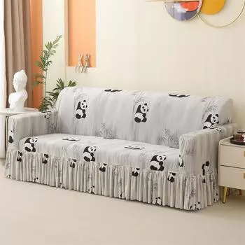 Распечатать эластичный чехол для дивана с юбкой для гостиной эластичные секционные чехлы для дивана Чехол для дивана L-образной формы Small