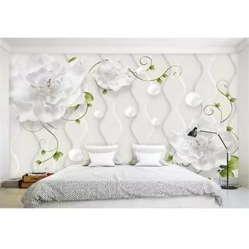 Расписанные вручную цветочные фотообои Современные 3D настенные фрески для гостиной, спальни, домашнего декора, обои для стен 200 cm(W) x 140 cm(H)