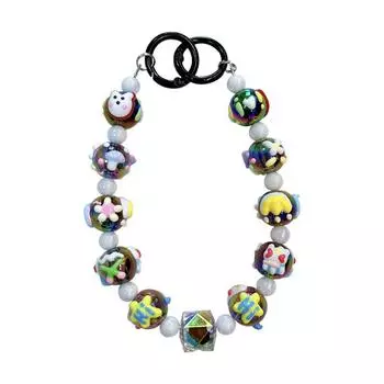 Расписанный вручную чехол для мобильного телефона с бисером, шнурок для мобильного телефона, цепочка для простого высококачественного аксессуара для сумки, подвеска для наушников, унисекс