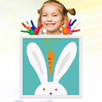 Расписано вручную 20x20 см Детское обучение рисованию Детский рисунок Масло Живопись по номерам Для Детей Развитие Хобби 20x20cm no Frame