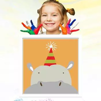 Расписано вручную 20x20 см Развитие хобби Детский рисунок Обучение рисованию Масляная живопись по номерам для детей 20x20cm no Frame