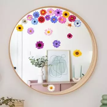 Расписной цветок туалетный столик зеркало домашний фон украшение декоративная наклейка на окно 30*60cm/fun-b165 uv