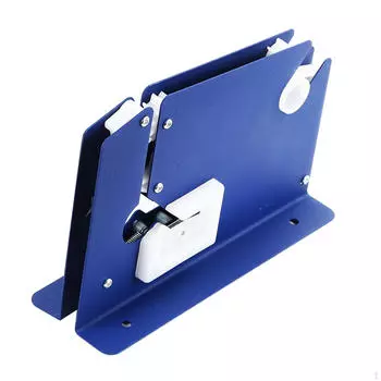 Распределение липких пакетов для продуктов в ручном коническом магазине синий