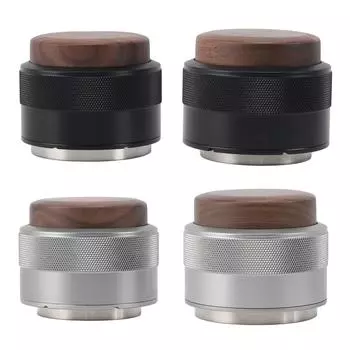 Распределитель кофе, тампер, постоянное давление, нержавеющая сталь 304, деревянная ручка, выравниватель кофе для кофе 51mm Black